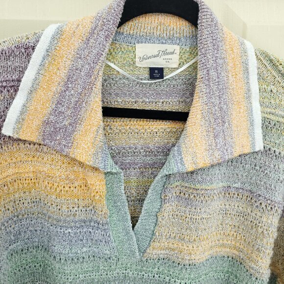 Universal Thread Matching Knit Set XL Top/L Shorts Orange/Blue - Picture 9 of 16